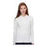 Polo femme manches longues pas cher en coton, 180 g/m²