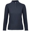 Polo femme manches longues pas cher en coton, 180 g/m²