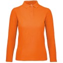 Polo femme manches longues pas cher en coton, 180 g/m²