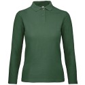 Polo femme manches longues pas cher en coton, 180 g/m²