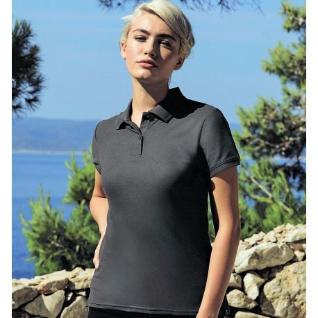Polo femme premium manches courtes coton, 180 g/m²