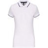 Polo femme en coton avec liseré sur le col et les manches, 220 g/m²