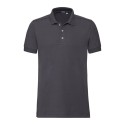 Polo homme stretch en coton et lycra, coupe slim, 210 g/m²