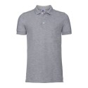 Polo homme stretch en coton et lycra, coupe slim, 210 g/m²