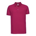 Polo homme stretch en coton et lycra, coupe slim, 210 g/m²