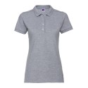 Polo femme stretch en coton et lycra, coupe slim, 210 g/m²