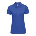 Polo femme stretch en coton et lycra, coupe slim, 210 g/m²