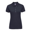 Polo femme stretch en coton et lycra, coupe slim, 210 g/m²