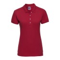 Polo femme stretch en coton et lycra, coupe slim, 210 g/m²