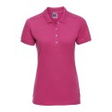 Polo femme stretch en coton et lycra, coupe slim, 210 g/m²