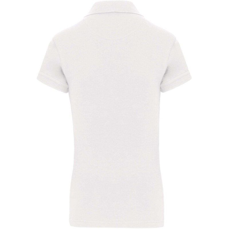 Polo femme manches courtes en coton piqué et élasthanne, 220 g/m²