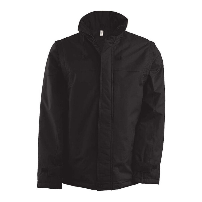 Blouson bodywarmer manches amovibles avec capuche dans le col