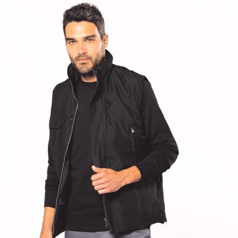 Veste bodywarmer de travail doublé multi-poches