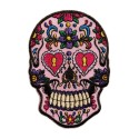 Patch brodé thermocollant tête de mort mexicaine CALAVERA