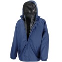 Veste parka 3 en 1 élégant à capuche avec bodywarmer intérieur