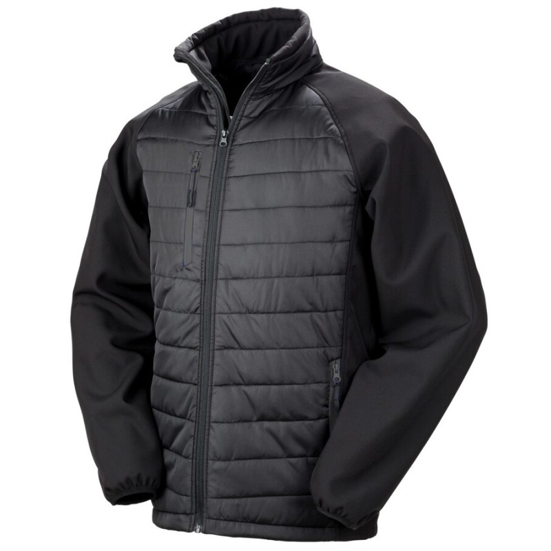 Veste softshell matelassés bicolore légère et chaude