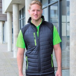 Bodywarmer softshell matelassé bicolore léger et chaud