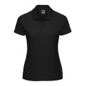 Polo uni femme en polycoton, 215 g/m², grandes tailles