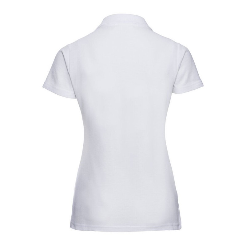 Polo uni femme en polycoton, 215 g/m², grandes tailles