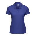 Polo uni femme en polycoton, 215 g/m², grandes tailles