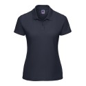 Polo uni femme en polycoton, 215 g/m², grandes tailles