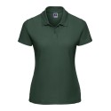 Polo uni femme en polycoton, 215 g/m², grandes tailles