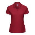 Polo uni femme en polycoton, 215 g/m², grandes tailles