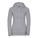 Sweat femme hoodie à capuche doublée, accès MP3, 280 g/m²
