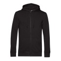 Sweat zippé à capuche homme, coton BIO et polyester recyclé, 280 g/m²