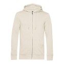 Sweat zippé à capuche homme, coton BIO et polyester recyclé, 280 g/m²