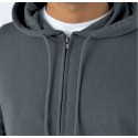 Sweat zippé à capuche homme, coton BIO et polyester recyclé, 280 g/m²