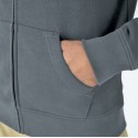 Sweat zippé à capuche homme, coton BIO et polyester recyclé, 280 g/m²