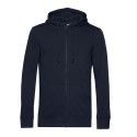 Sweat zippé à capuche homme, coton BIO et polyester recyclé, 280 g/m²
