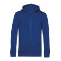 Sweat zippé à capuche homme, coton BIO et polyester recyclé, 280 g/m²