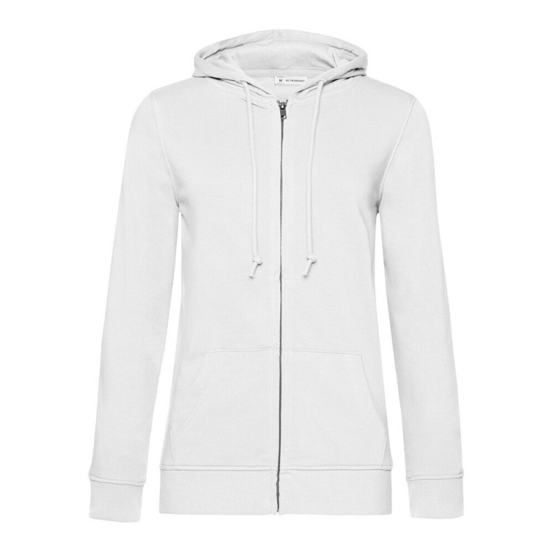 Sweat zippé à capuche femme, coton BIO et polyester recyclé, 280 g/m²