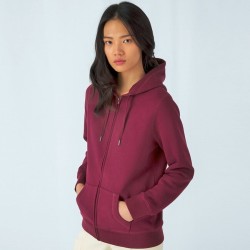 Sweat zippé QUEEN à capuche femme, grande qualité d’impression, 280 g/m²