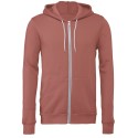 Sweat à capuche zippé cordons blancs, modèle fitté, 240 g/m²