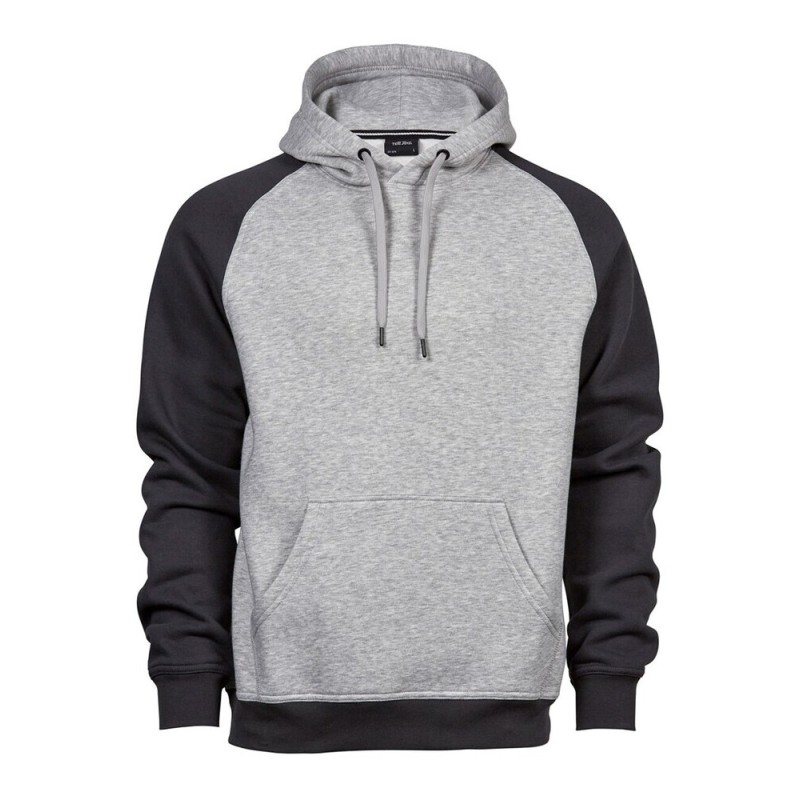  Sweat à capuche bicolore et doux en coton égyptien, 310 g/m²