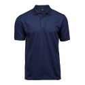 Polo homme stretch en coton ringspun, col plat en lycra, 215 g/m²