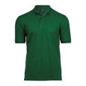 Polo homme stretch en coton ringspun, col plat en lycra, 215 g/m²