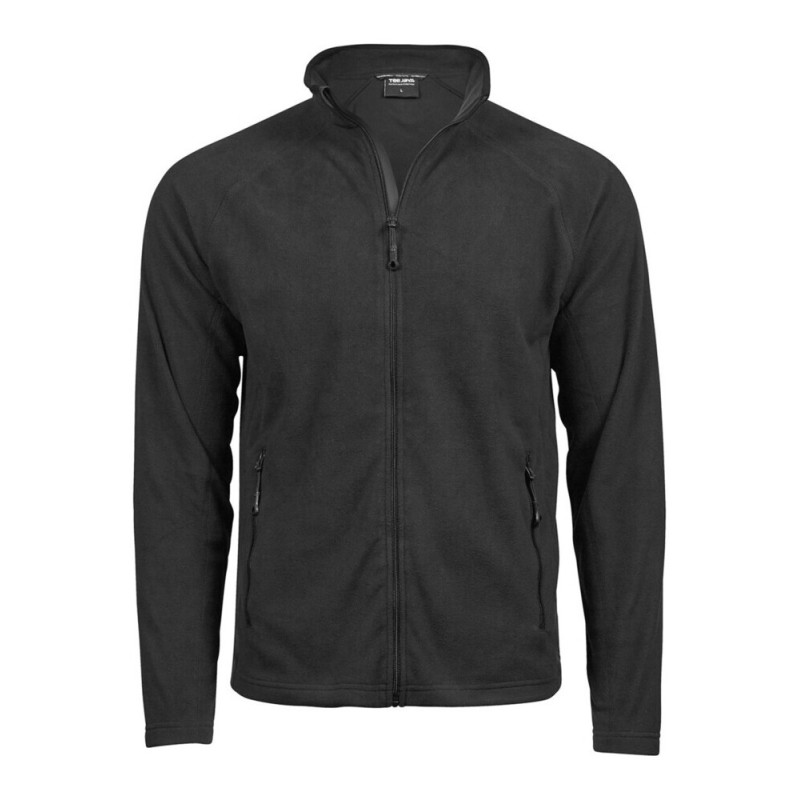 Veste polaire homme ajustée, anti-peluche, manches raglan, 170 g/m²