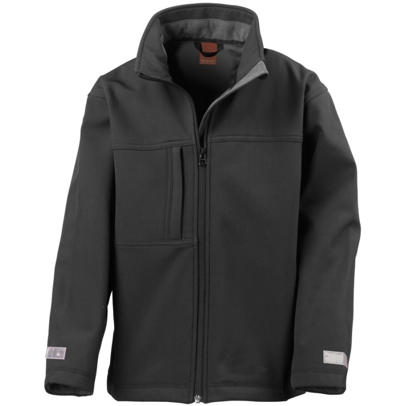 Veste softshell 3 couches enfant imperméable et coupe-vent, 320 g/m²