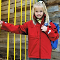 Veste softshell 3 couches enfant imperméable et coupe-vent, 320 g/m²