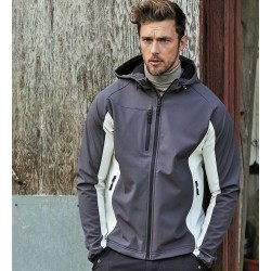Veste softshell à capuche coupe-vent et waterproof, 260 g/m²