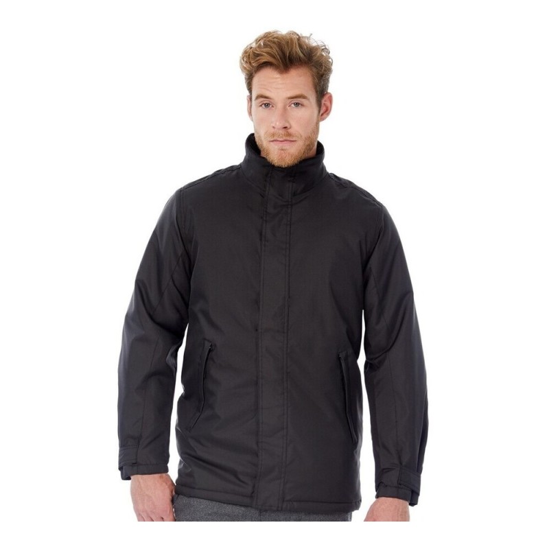 Parka homme imperméable et coupe-vent, capuche dans le col