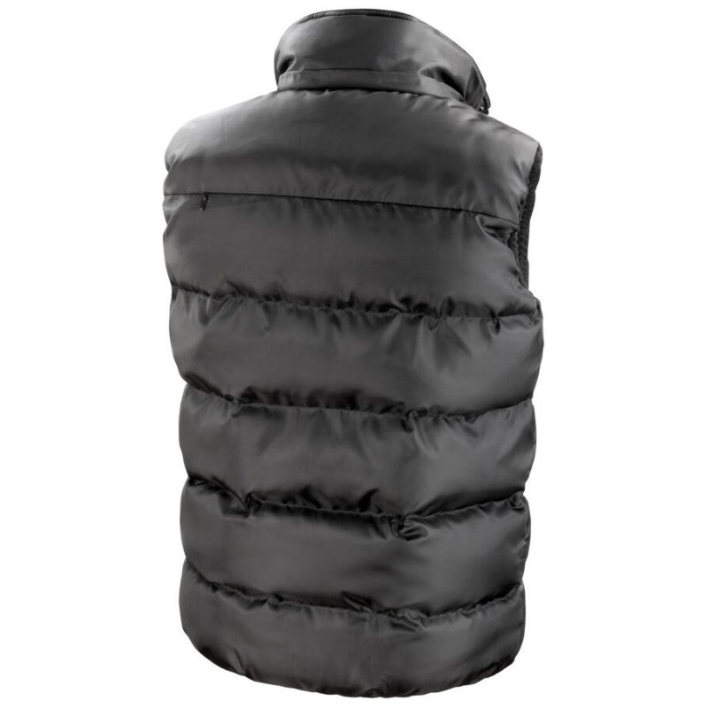 Bodywarmer doudoune rembourré à capuche coupe-vent, 500 g/m²