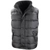 Bodywarmer doudoune rembourré à capuche coupe-vent, 500 g/m²