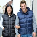 Bodywarmer doudoune rembourré à capuche coupe-vent, 500 g/m²