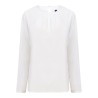 Blouse femme manches longues col plissé, 115 g/m²