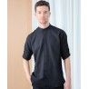 Chemise homme col Mao manches retroussables à séchage rapide, 115 g/m²